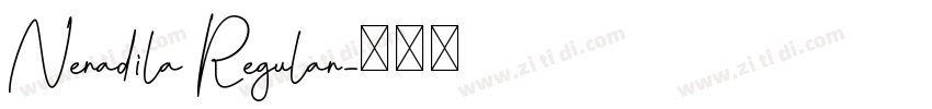 Neradila Regular字体转换